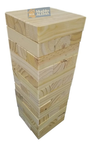 Jenga Gigante Familiar 39 Piezas Pino Macizo