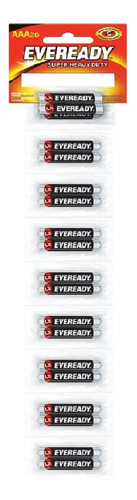 Pila Eveready Carbon Zinc Aaa Tira 20 Unidades 1.5v