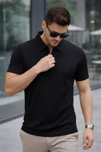 Camisa Polo Zíper Masculina Slim Fit Tecnológica
