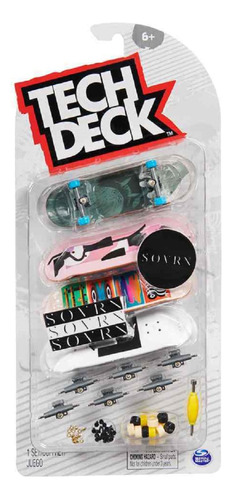 Tech Deck Pack 4 Finger Skate Modelo Sovrn Patineta De Dedos