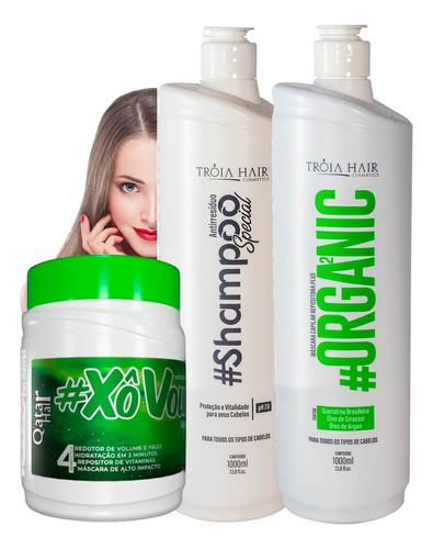 Kit Progressiva Semi Definitiva Orgânica + Btox Tróia Hair