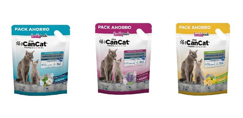 Imagen 1 de 6 de Piedra Sanitaria De Sílica Family Pack 7,6 Lts. Cancat Pet