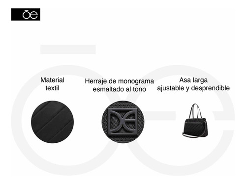 Bolsa Satchel Cloe Eresmi Grande Color Negro