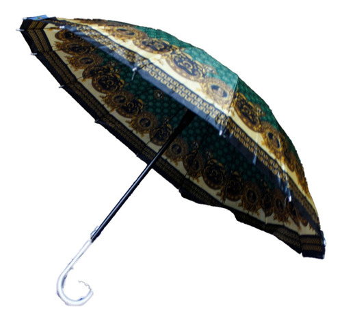 Paraguas Sombrilla Satinada Reforzada Con 16 Varillas Diseño