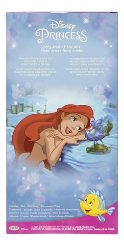 Disney Princesa Ariel Muñeca Bebe De 28 Cms
