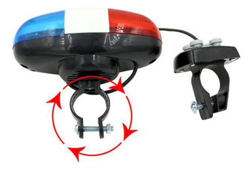 A Timbre De Bicicleta, 6 Led, 4 Tonos Bocina Luz Led Sirena