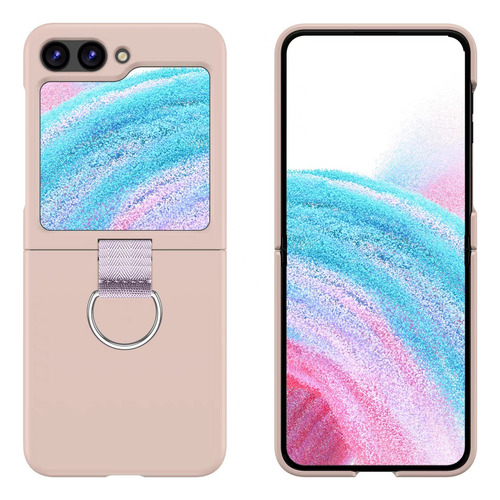 Funda Rigida Color Con Anillo Para Samsung Galaxy Z Flip 4 5