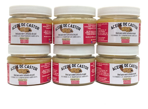 6 Aceites De Castor Para Nutrir El Calzado De Piel 120 Gr