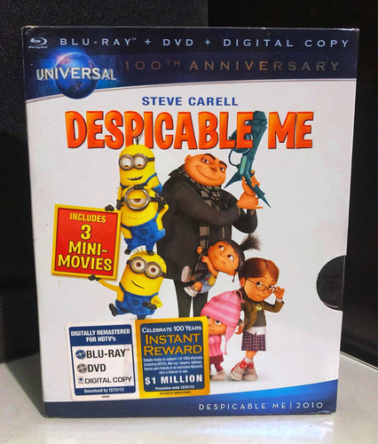 Mi Villano Favorito Minions | Blu-ray + Dvd 3 Discos 2010