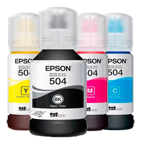Tinta Epson T504 X 4  Colores Para  L4260/ L6270