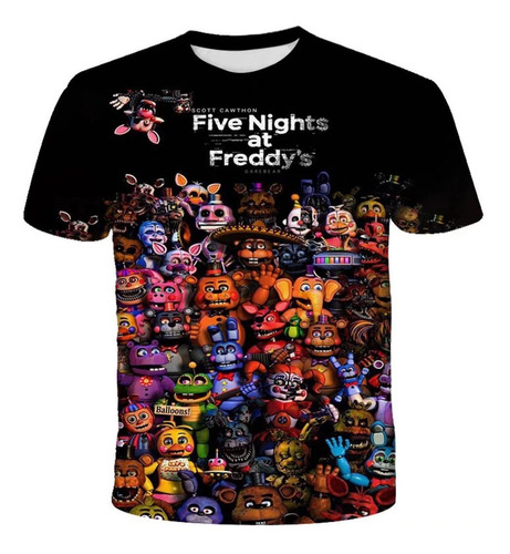 Five Nights At Freddy's Camisetas Moda Manga Corta
