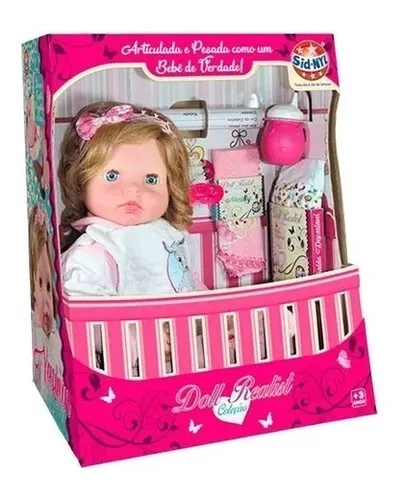 Boneca realista tipo bebe reborn yasmin 1172 sid nyl