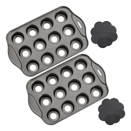 Paquete De 2 Mini Moldes Para Tarta De Queso De 12 Cavidades