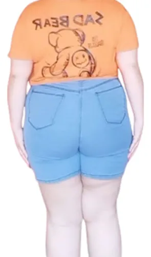 Short jean mujer talle grande sale
