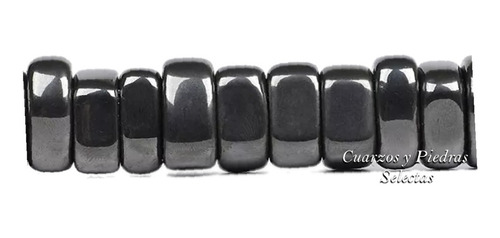 7 Pzas Hematita Magnética / Imán Natural Cuarzo Protector Gris Oscuro