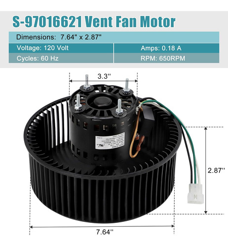 S-97016621 Motor De Ventilador De Baño Para Broan Nutone Qtr