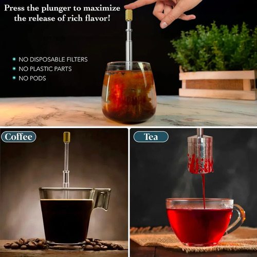 Set De Té De Acero Inoxidable Para Hacer Té Y Café