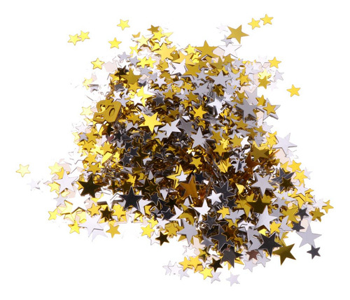 100 Piezas De Confeti De Estrellas Doradas Con , Decoración