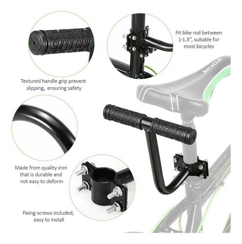 Agarradera De Seguridad Para Niños En Bicicleta, Asiento Tra