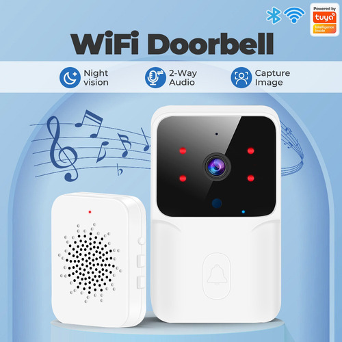 Timbre Inalámbrico Puerta Video Cámara Wifi Visión Nocturna