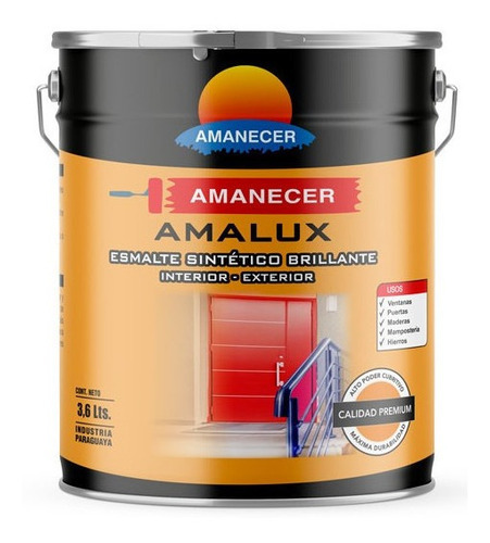 Amalux Esmalte Sintético Blanco 3,6 L  | Amanecer