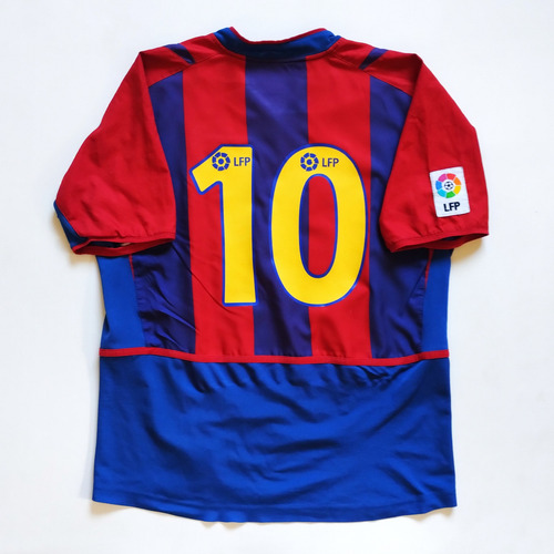 Camiseta Barcelona 2002 Messi Riquelme (Usado)