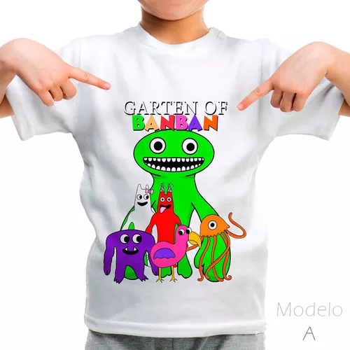 Camiseta Roblox Infantil Garden Of Banban Masculina Feminina