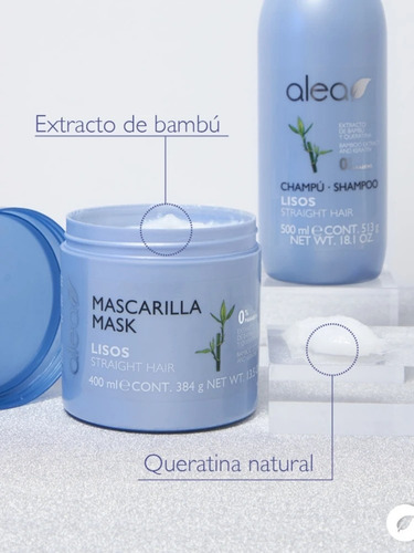 Shampoo Lacios Antifrizz Alea 3 Pzs Cabellos Lisos