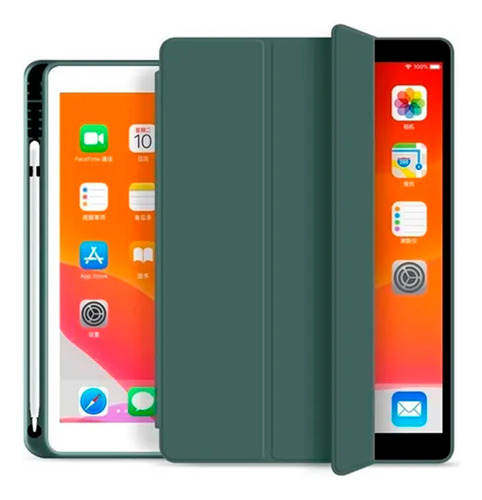 Funda Smart Case Para Poner Lápiz +vidrio Para iPad 7y8 10.2