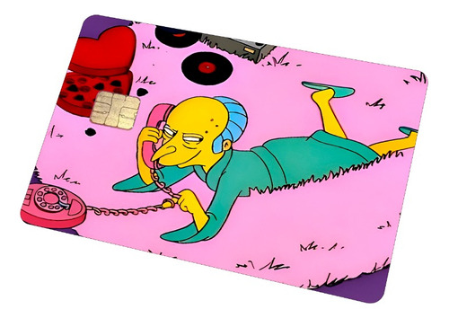 Sticker Para Tarjeta Nuevo Los Simpson Mr Burns