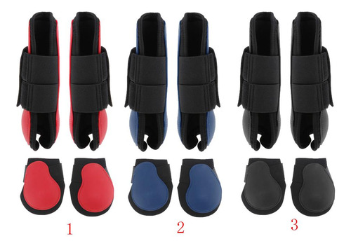 1 Par Botas De Tendón De Material Cuero Pie Delantero Rojo