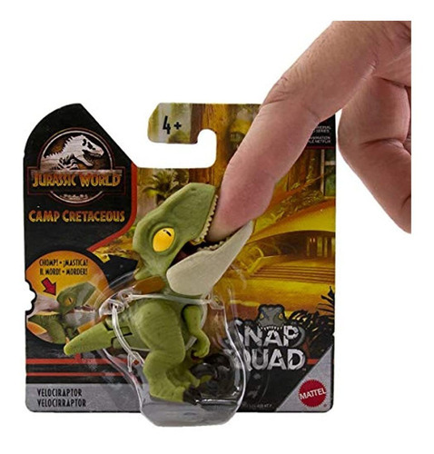 Figura De Velociraptor Verde De Jurassic World Camp Cretáci