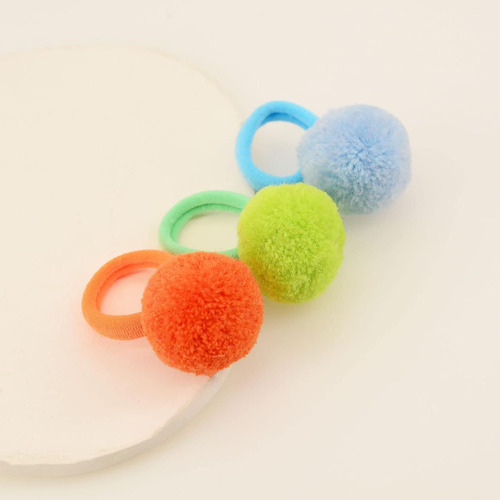 Cintas Para El Pelo Con Pompones Y Esponjosos Soportes Para