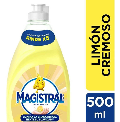 Detergente Sintético Magistral Ultra Limón Cremoso 500 Ml