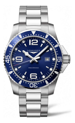 Longines Hydroconquest L - Reloj Para Hombre Con Esfera Azu.