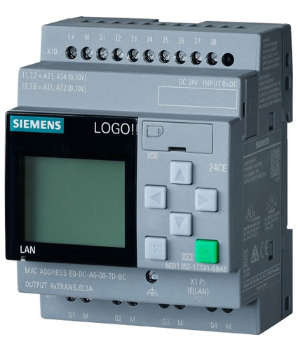 Rele Programable Logo 24v 8e/4s Siemens 6ed1052-1md08-0ba1