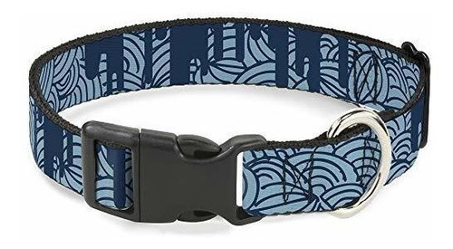 Cat Collar Breakaway Doodle1 Paint Drips Blues 8 To 12 Inche