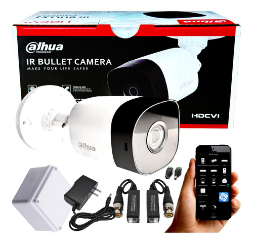 Camara Dahua Bala 2 Mp 1080 Full Hd + Balun + Fuente + Acces