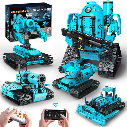 Hogokids 5 En 1 Rc Robot Building Set - App Y Control Remoto