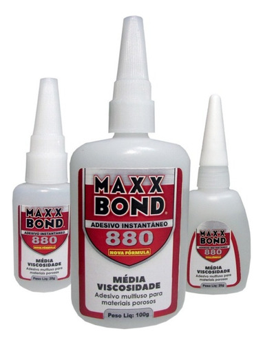 Cola Adesivo Instantânea Maxx Bond 880 (793) 100gr 10 Un