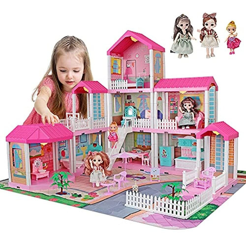 Mini Casa De Muñecas Tudou Dream House Para Niñas, Casa De