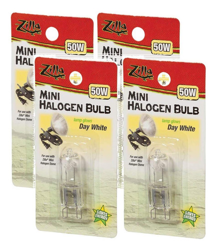 Zilla 4 Pack De Lmparas De Calor De Terrario De Reptil, Mini