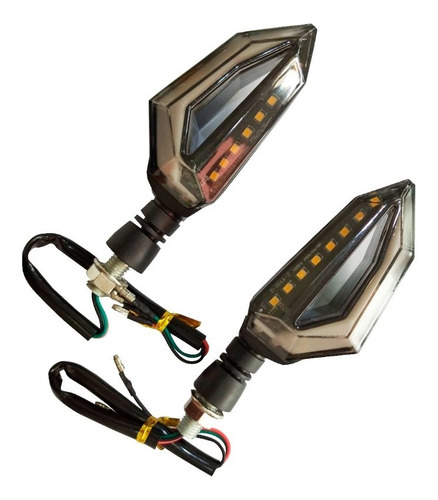 Faro Giros Moto Led Universal Luz Ambar 12v 5w X2 Und