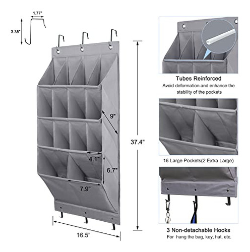 Organizador De Zapatos Para Puerta, 2 Pack, 12 Bolsillos