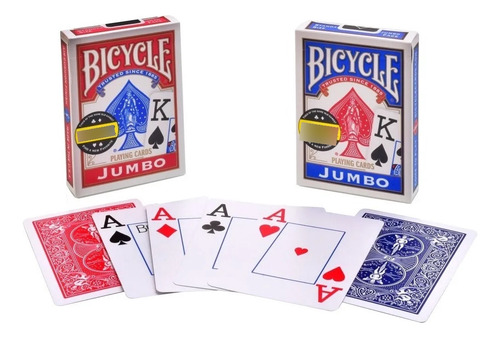 Domino Rombos Plata + Baraja Bicycle Standard Azul Y Roja