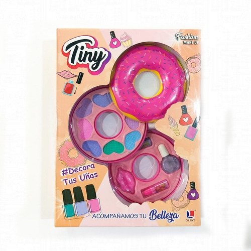 Set De Maquillaje Infantil Con Sombras Dona Tiny 9218