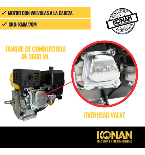 Motor A Explosión Arranque Manual 7 Hp Konan