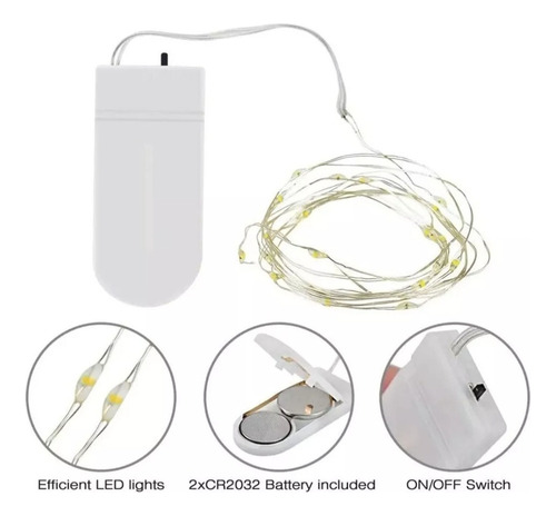 . 10 Tiras Luces Led 3 Metros Decoracion P/ Globo Burbuja