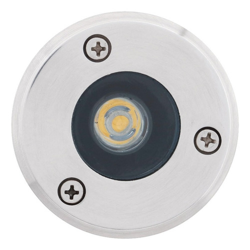 Embutido Redondo Solo 1w Luz Branca Ip67 80lm Gaya Cor Da Cúpula Preto