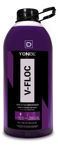 Shampoo Automotivo V-floc Vonixx Lava Autos Concentrado 3l